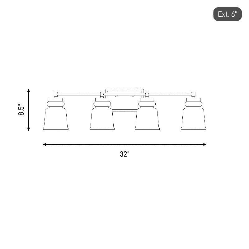 Gruene Dimmable Vanity Light in Matte Black, Matte Black