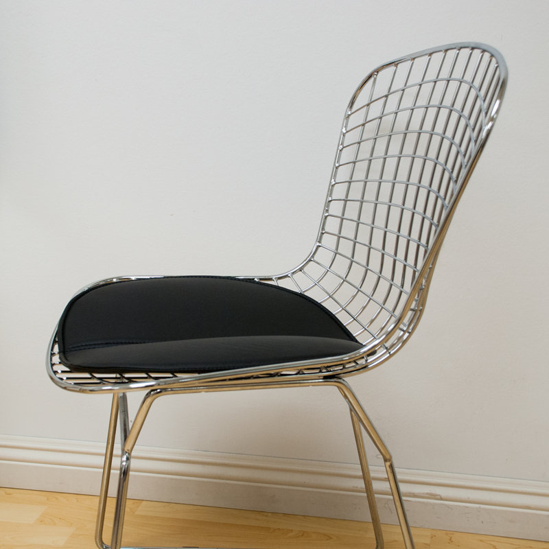Ellisville 18.25'' H Leatherette Upholstered Side Chair, Black