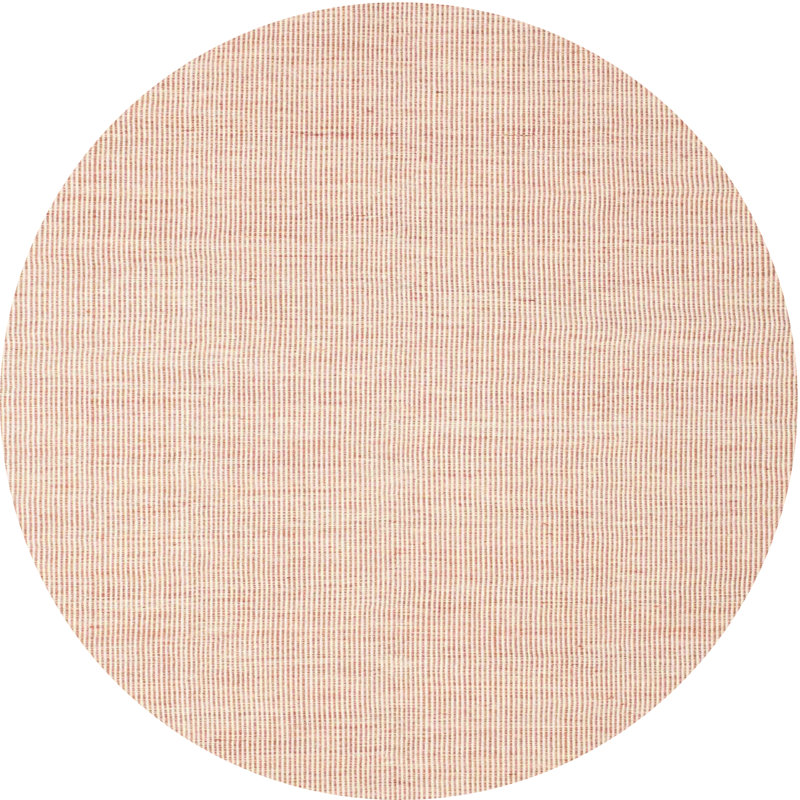 Tapis de zone rose contemporaine, Rond 7 pi