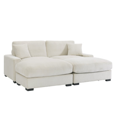 Corduroy U-Shaped Sectional Reversible