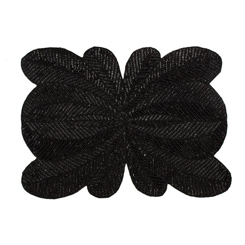 Peacock Placemat, Black