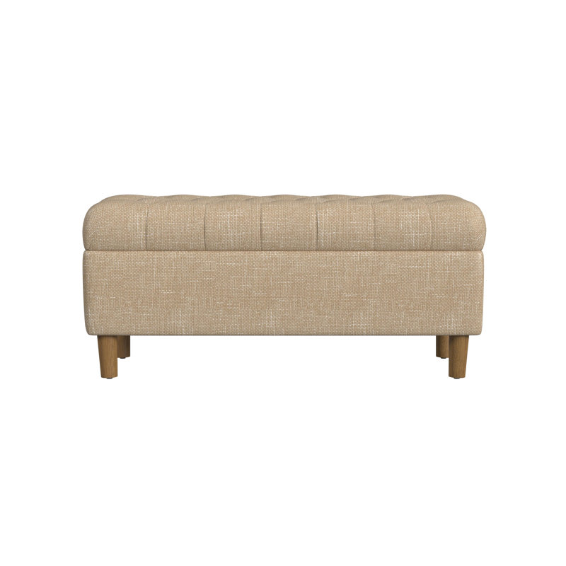 Banc de rangement capitonné, Light Tan Textured