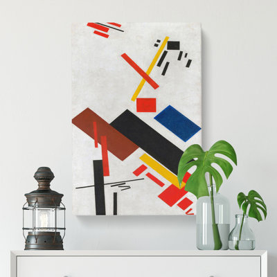 House Under Construction by Kazimir Malevich - Wrapped Canvas Painting