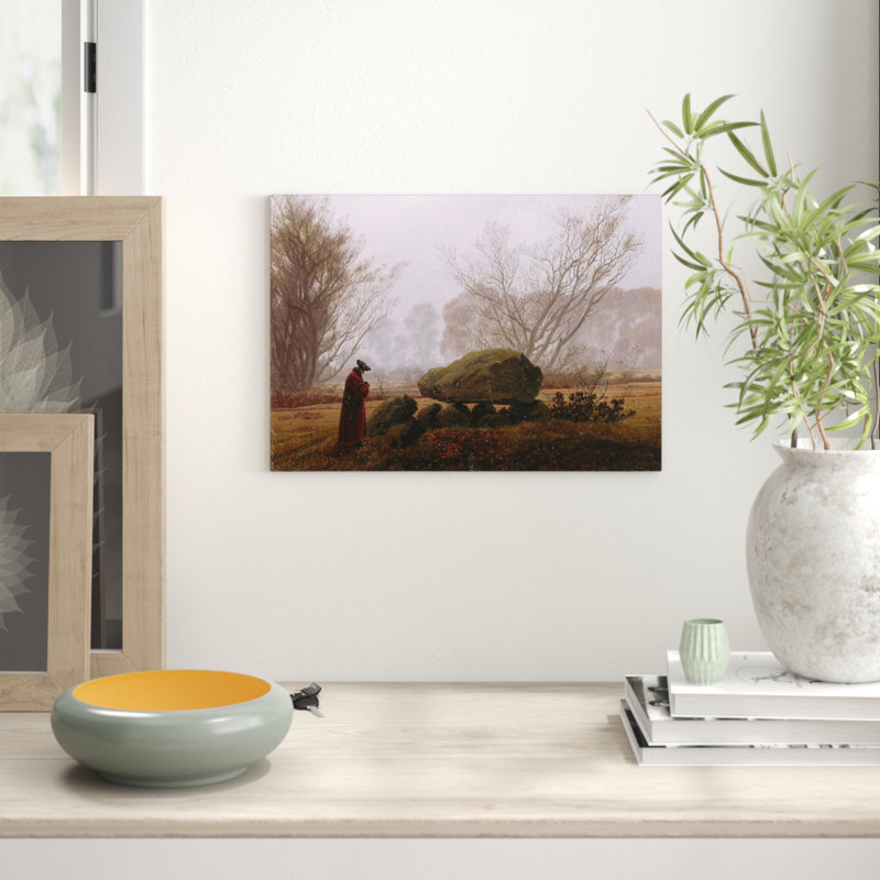 Friedrich Caspar David a Walk at Dusk - Frameless Print - Framed Print, 42 x 59.4cm