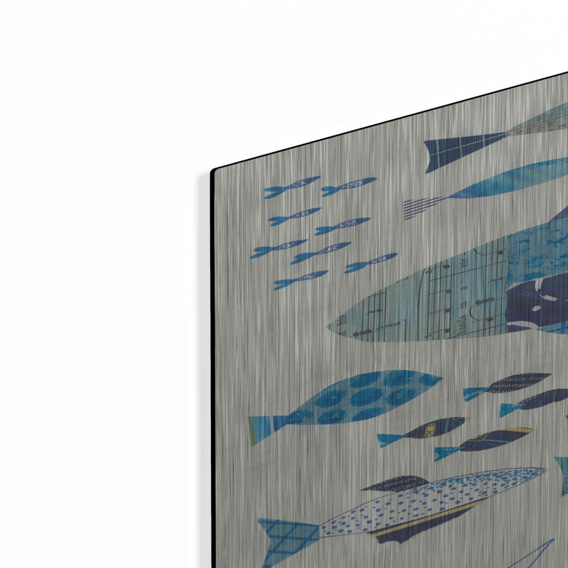 Beachcrest Home ™ «Go With the Flow II» par Courtney Prahl, art mural en métal, H 36 po x l 24 po