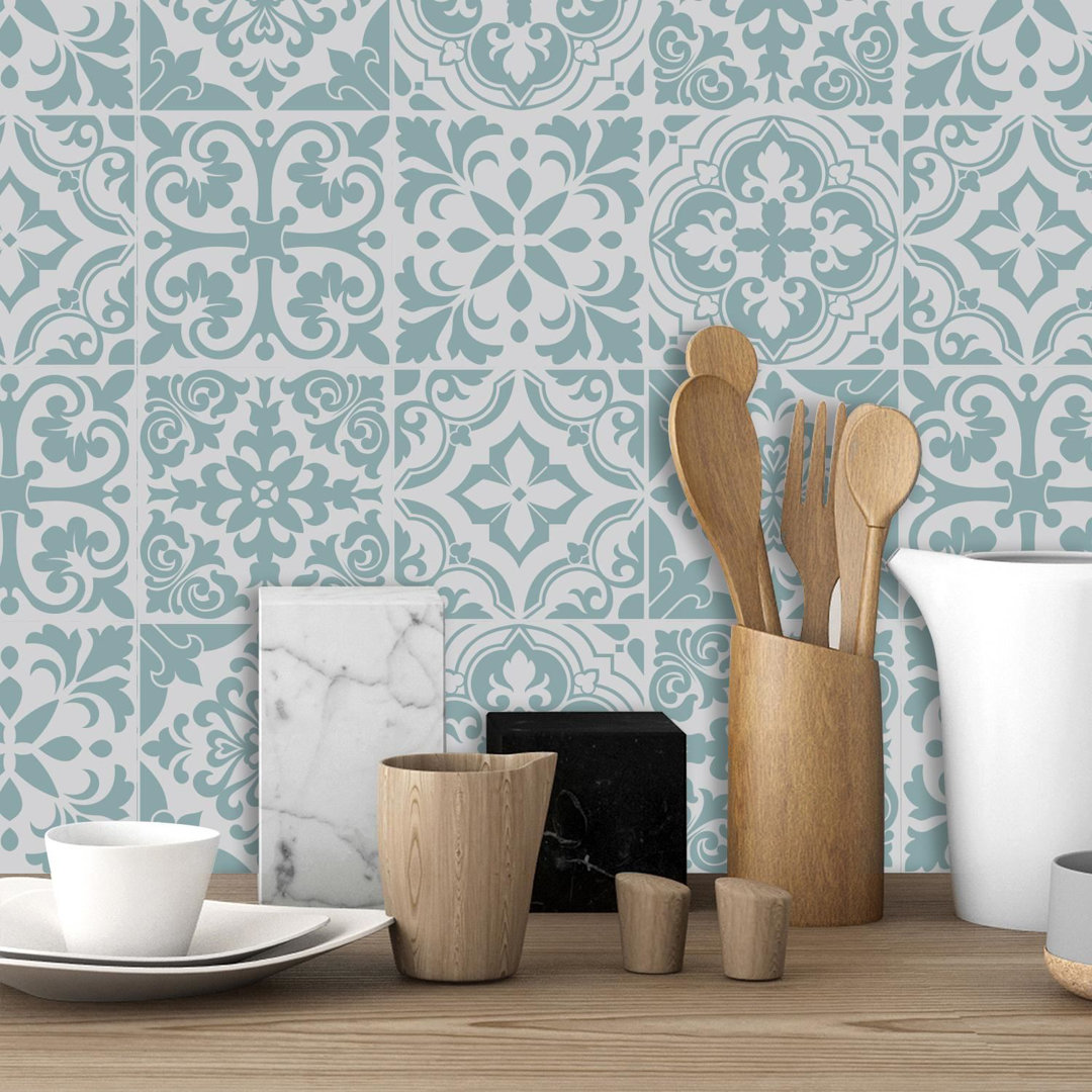 Emircan 96.77cm W x 96.77cm L PVC Peel and Stick Mosaic Tile