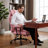 Faux Leather Upholstered High Back Executive Office Chair with Headrest & Lumbar Support-333819467