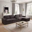 Ensemble de salon en tissu 8 pièces avec repose-pieds et console de rangement-462084960