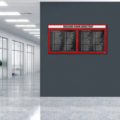 Directory Cabinet Enclosed Wall Mounted Letter Board