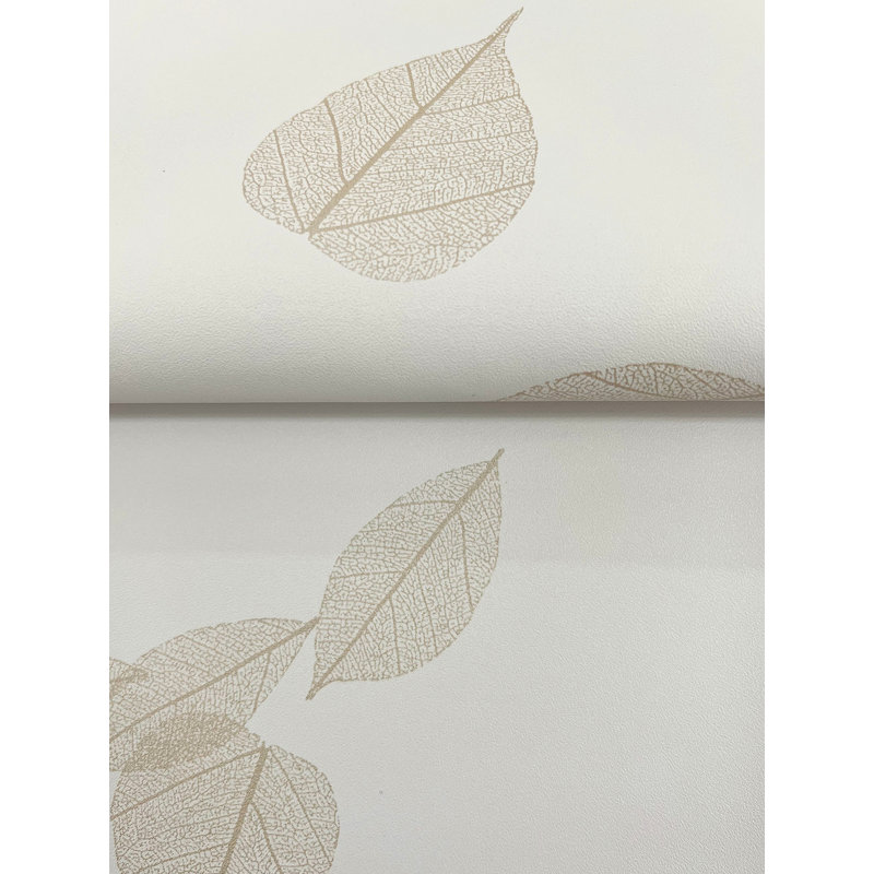 Papier peint feuilles de gula, Doré
