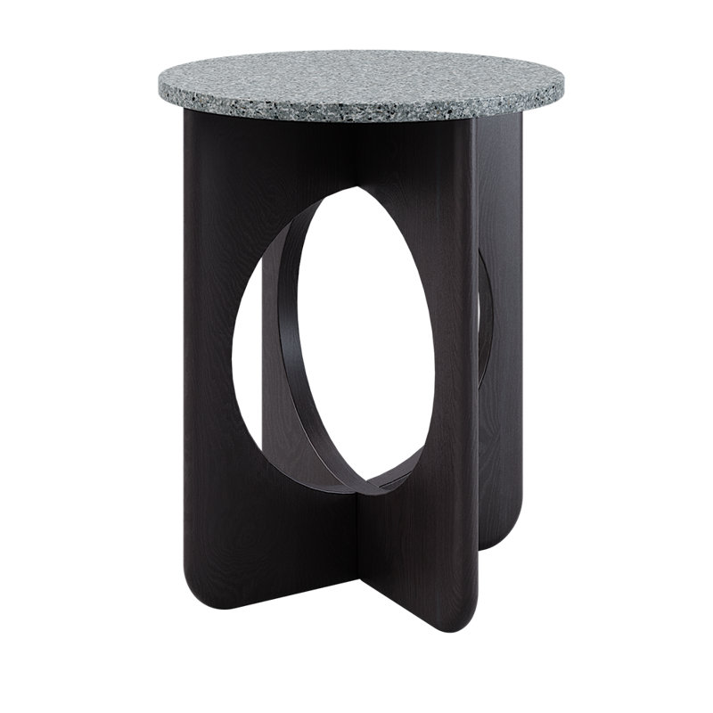 Table d'appoint Tumble, Black, Grey
