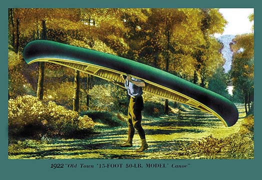 Art graphique « 15 Foot 50 Lb. Model Canoe », 28" H x 42" W x 1.5" D