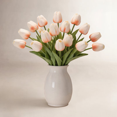 20PCS Tulips Artificial Flowers Faux Silk Tulip Stems Fake Flowers Bouquets for Vase Wedding Home Decoration