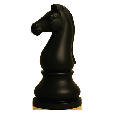 Chess Knight - noir