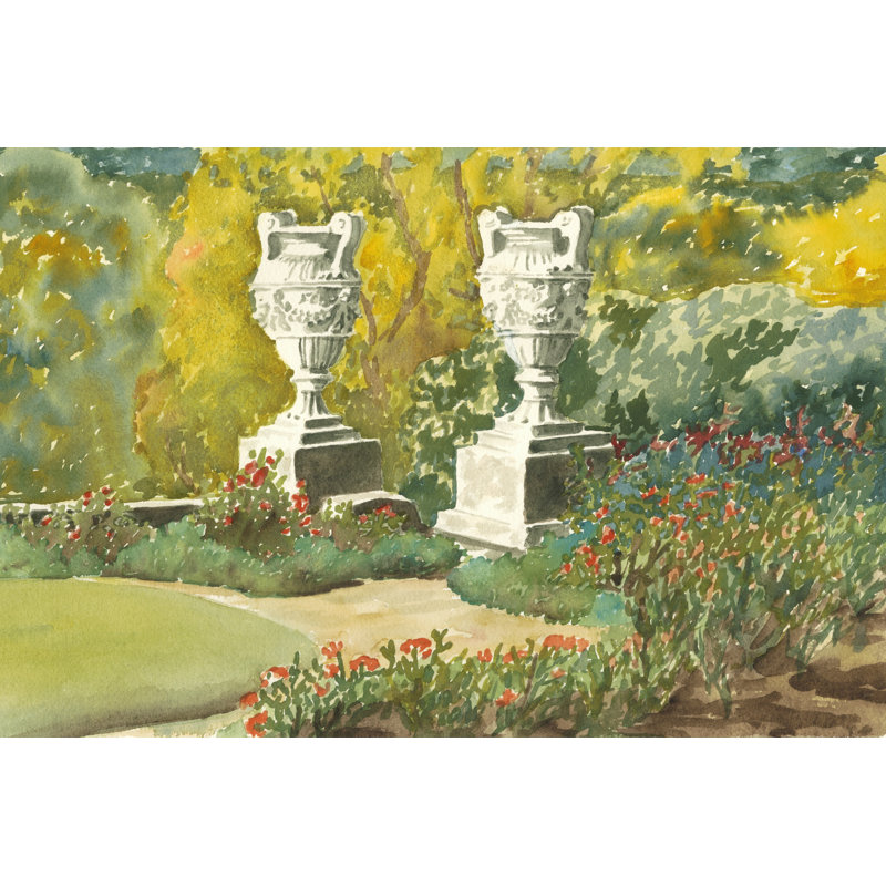 Plein Air Garden V by Dianne Miller - Wrapped Canvas Painting, 20cm H x 30cm W