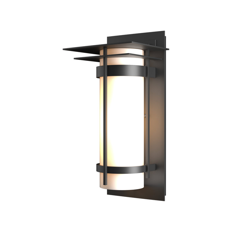 Banded 1 - Bulb Outdoor Flush Mount, Coastal Black, 16.2" H x 7.9" W x 6" D