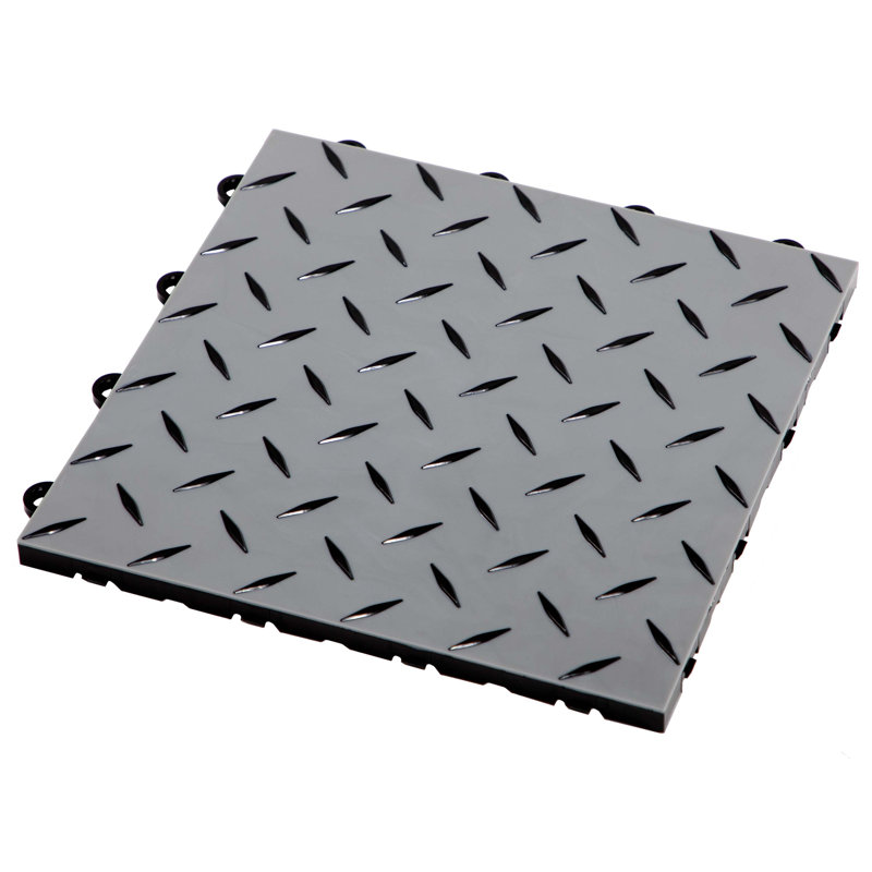 Carreau de plancher de garage 12 po x 12 po, Bronze / noir