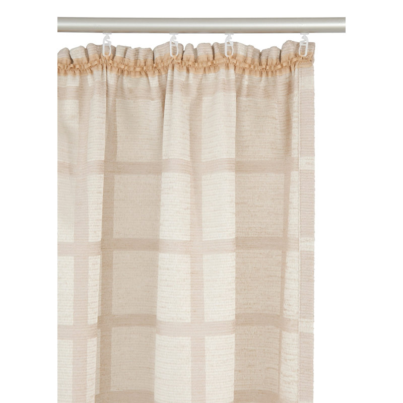 Shire Room Darkening Single Curtain Panel, 270 W x 245 D cm, Beige