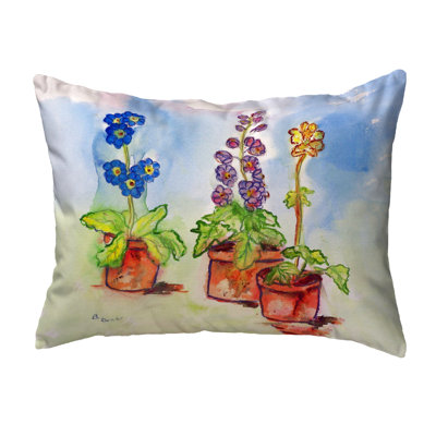  Potted Flowers Outdoor Rectangular Pillow Cover & Insert