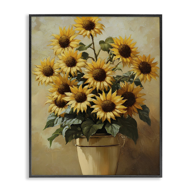 Arrangement de tournesols ensoleillés, estampe numérique, design par Franklyn Gregory, H 20 po x l 16 po
