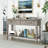 Classic Retro Style Console Table With Three Top Drawers And Open Style Bottom Shelf, Easy Assembly (Gray Wash)-1298925762