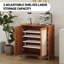 Armoire de rangement autoportante en rotin avec portes et tablettes réglables, armoire de rangement d'appoint, buffet moderne pour salon, salle à manger, cuisine, noyer