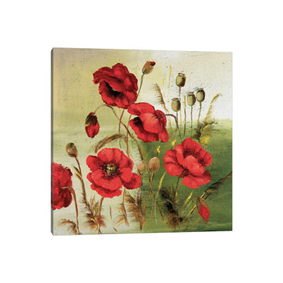 Red Poppies Composition I by Katharina Schöttler - Wrapped Canvas Painting