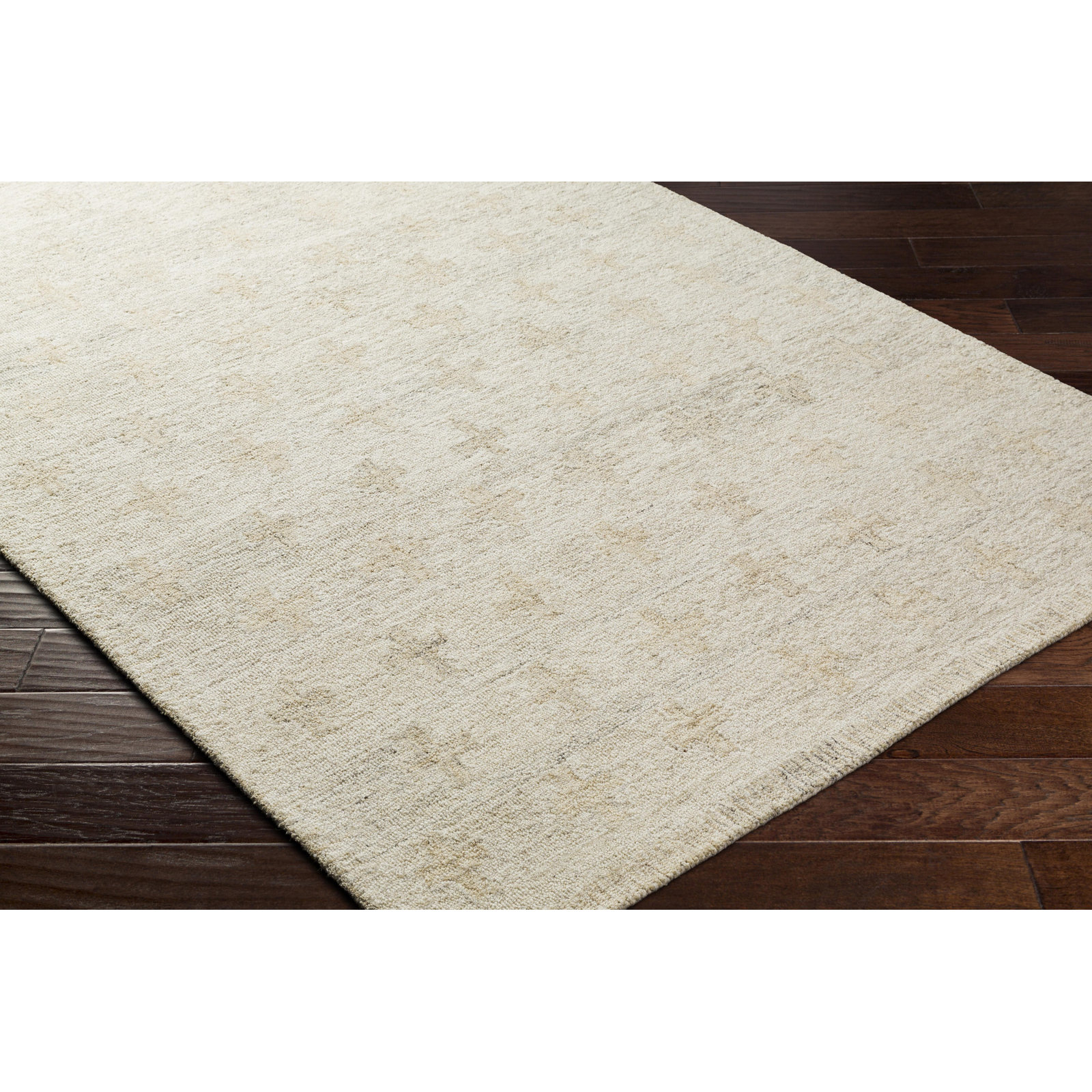 Niara Hand Tufted Wool Brown Rug, Rectangle 2' x 3'