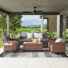 Kisner 7 - Person Outdoor Wicker Sofa Seating Group With Cushions And Table