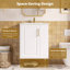 Meuble-lavabo de salle de bain avec lavabo, armoire de salle de bain murale avec porte à fermeture douce