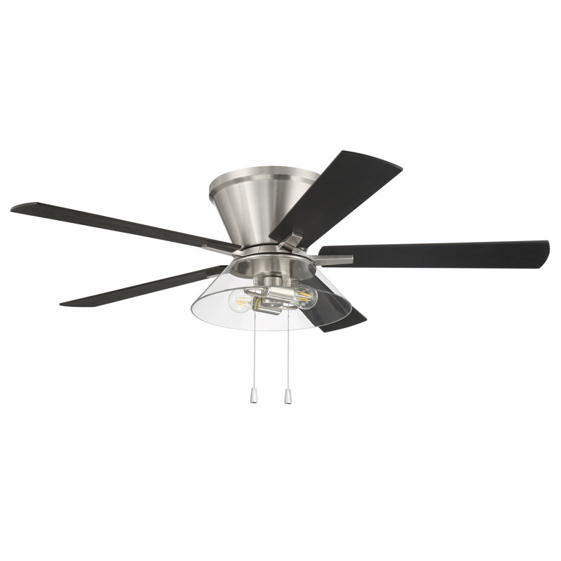 52'' Ceiling Fan with LED Lights, Brushed Polished Nickel