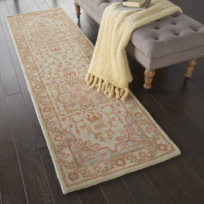 Tapis oriental en laine touffeté à la main brun