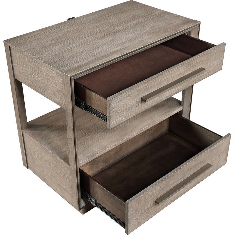 Table de chevet 2 tiroirs Prescott
