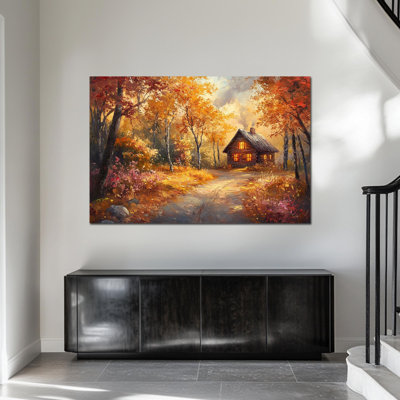Art mural d'automne, art mural d'automne, art mural sur toile d'automne, art mural d'automne pour la nature, décorations murales d'automne, images pour le salon, images pour chambre à coucher, impressions sur toile prêtes à être accrochées 28 po x 40 po