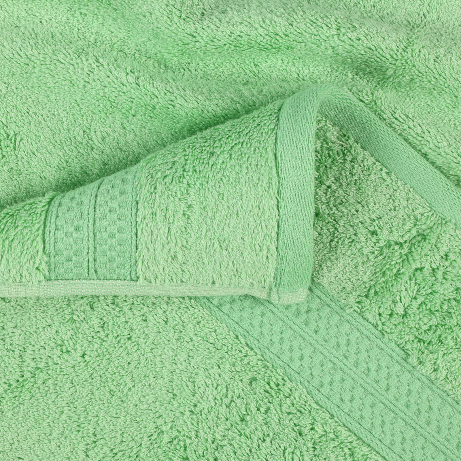 Nolhan 12-Piece Bamboo Cotton Washcloth Set, Spring Green