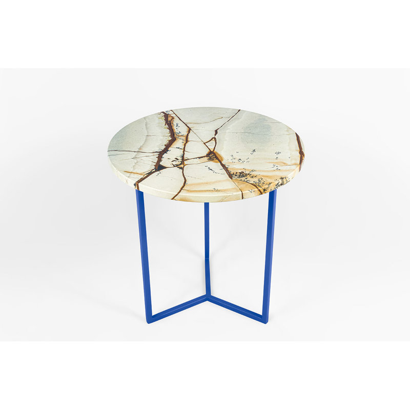 Aicia Frame End Table, Blue