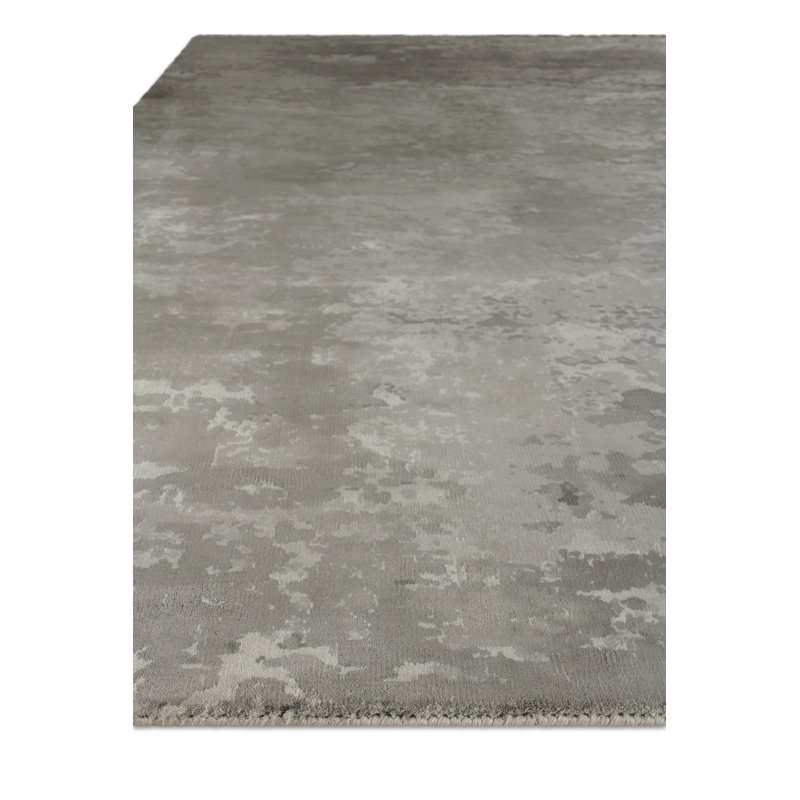 Koda Abstract Area Rug in Silver, Rectangle 10' x 14'