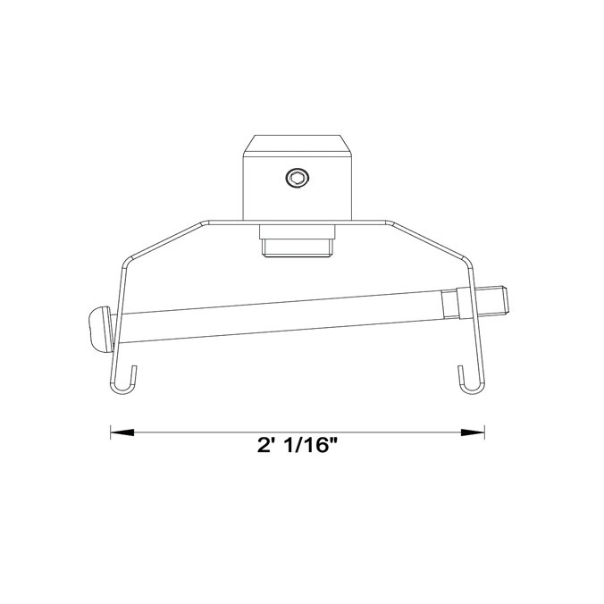 W Track Suspension Hanger Clip, Platinum
