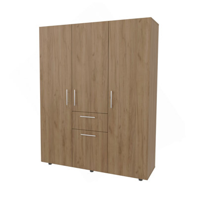 Armoire en chêne naturel avec plusieurs tiroirs