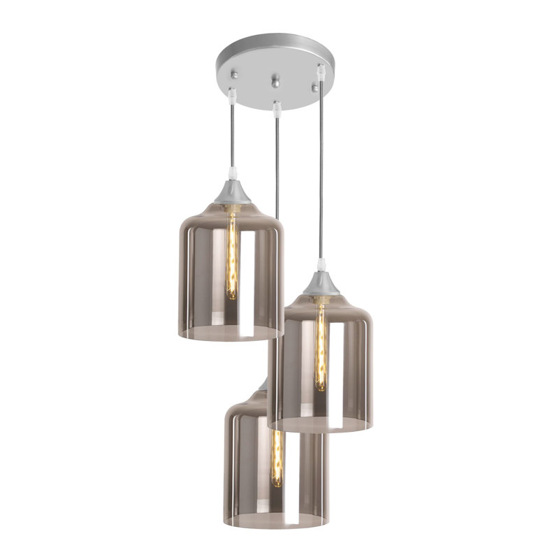 Bedfo 3 - Light Cluster Pendant, Silver, Silver