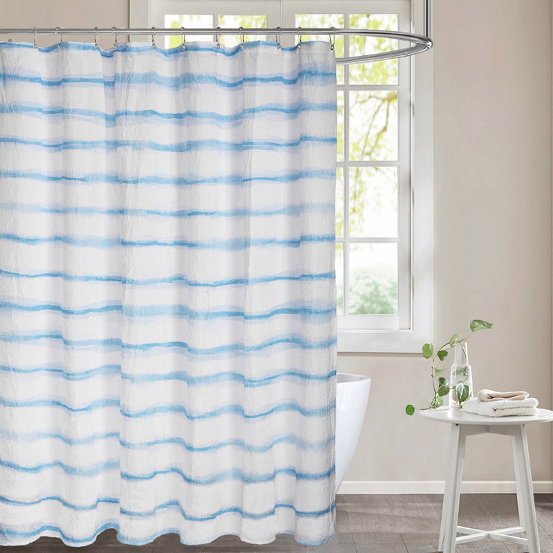 Rideau de douche Wavy, Bleu