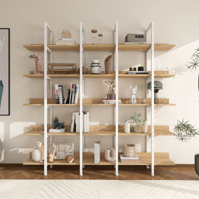 Bibliothèque étagère en bois H 70,7 "x l 70,9" à 5 niveaux