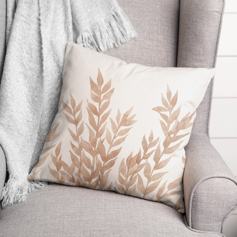 Housse et insert de coussin carré brun