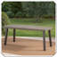 Table de salle à manger d'extérieur en bois d'acacia avec pieds en métal, finition grise, pratique, durable et élégant