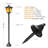 2 Pack 40" Solar Flame Lantern Post Light With 3d Flickering Fire Effect, Ip65 Waterproof Led Outdoor Column Lamp Auto Dusk To Dawn, Solar-powered Decorative Fixture For Garden/driveway/patio