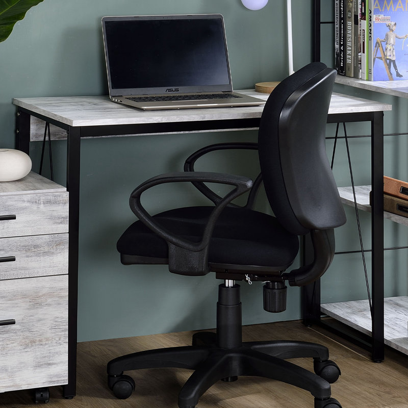 Rectangular Writing Desk With Metal Base