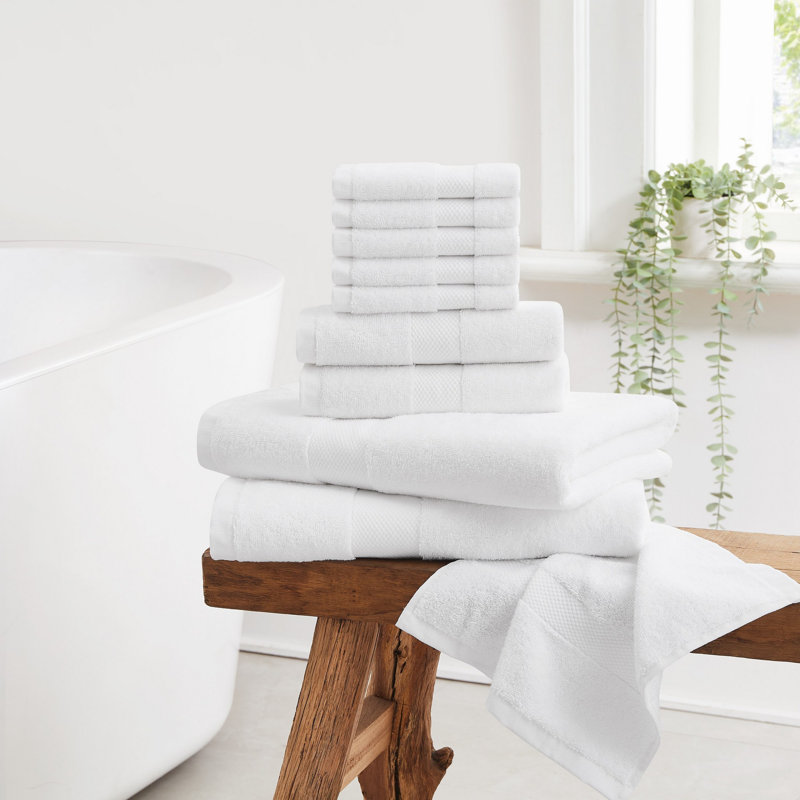 Ensemble de serviettes turques 10 pièces Cannon, Blanc