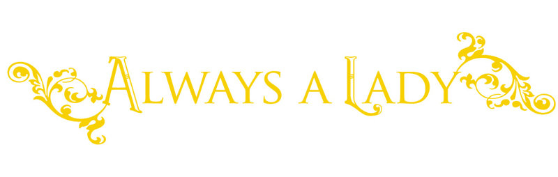Décalcomanie murale "always a lady", H 10 po x l 50 po x P 0,01 po, Jaune clair