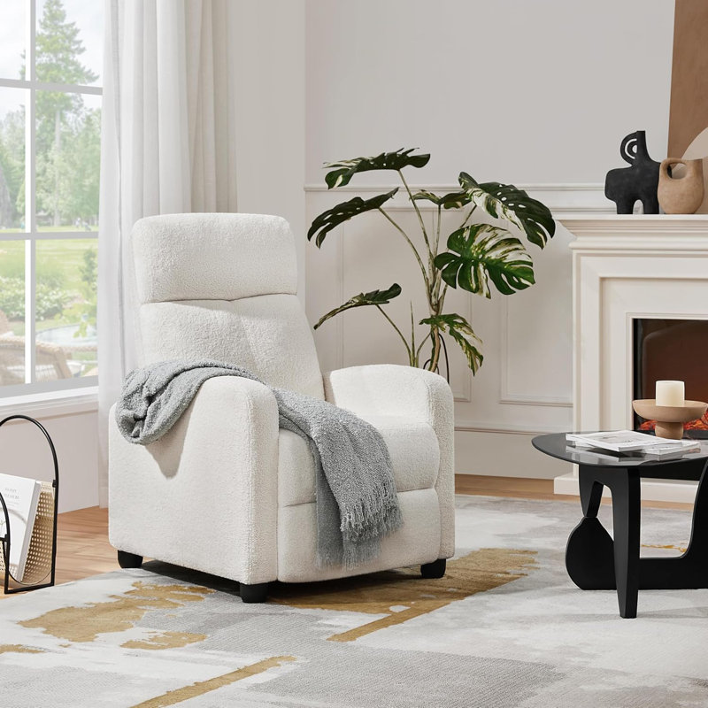 Canapé inclinable Mid-Century - Fauteuil inclinable simple rembourré avec positions réglables pour le salon, la chambre à coucher ou le cinéma maison
