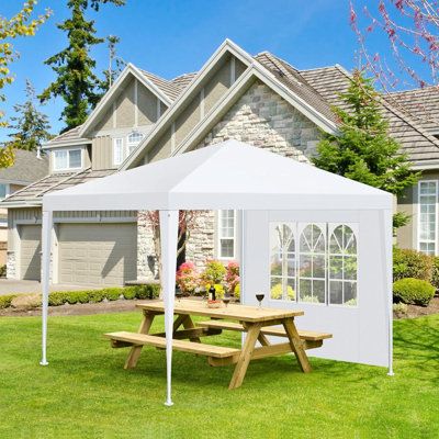 Party Tent 10x10 Canopy Tents for Parties with 4 Removable Sidewalls, Waterproof Outdoor Tent for Weddings and Events